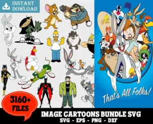 3160 Cartoons Bundle Svg, Cartoon Svg, Simpsons Svg 0