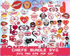 50 Kansas City Chiefs Svg Bundle, Kc Chiefs Svg, Football Svg 0