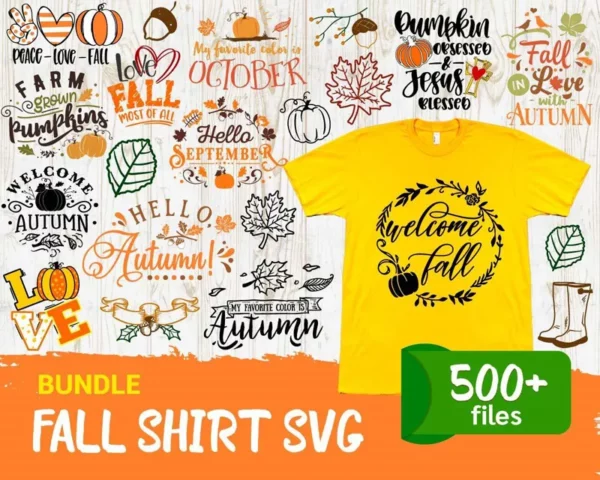 500+ Fall Shirt Svg Bundle, Fall Bundle Svg, Thanksgiving Svg 0