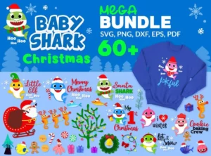 60+ Baby Shark Christmas Bundle Svg, Baby Shark Svg 0