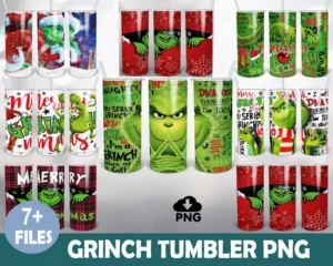7+ Grinch Tumbler Png, Grinch Christmas Png Bundle 0
