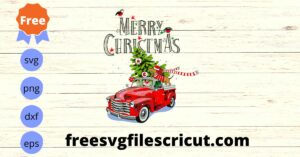 Red Retro Truck Fir Christmas Card