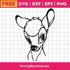 Bambi Svg Free, Disney Svg, Cartoon Svg, Instant Download, Deer Svg, Outline Svg