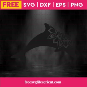 Free Dolphin Mandala Svg Invert