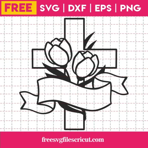 Free Floral Cross Svg