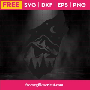 Free Howling Wolf Svg Invert