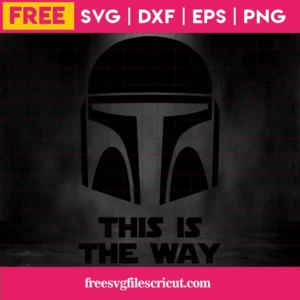 Mandalorian Helmet Svg Free, Star Wars Svg, This Is The Way, Instant Download Invert