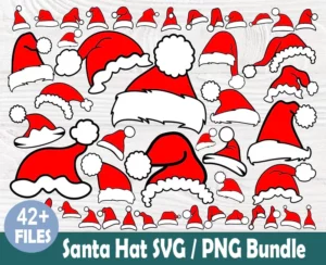 Santa Hat Svg, Christmas Hat Svg, Merry Christmas Hat Svg, Santa Hat Svg Files 0
