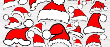 Santa Hat Svg, Christmas Hat Svg, Merry Christmas Hat Svg, Santa Hat Svg Files 0