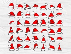 Santa Hat Svg, Christmas Hat Svg, Merry Christmas Hat Svg, Santa Hat Svg Files 1