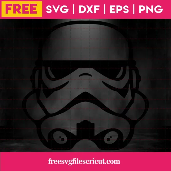 Stormtrooper Svg Free, Starwars Svg, Dark Side Svg, Instant Download, Silhouette Cameo Invert