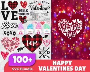 100+ Happy Valentines Bundle Svg, Valentines Day Svg 0