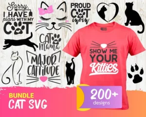 200+ Cat Bundle Svg, Cat Svg, Cat Shirt Svg 0