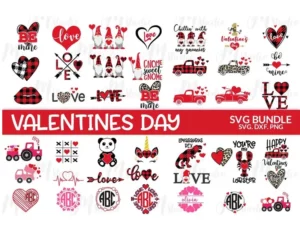 Valentines Day Bundle Svg, Valentine Svg, Valentine Doodles Svg 0