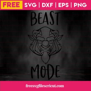 Beast Mode Svg Free, Disney Svg, Beauty And The Beast Svg, Instant Download Invert