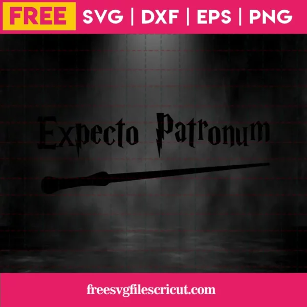 Expecto Patronum Svg Free, Harry Potter Svg, Hogwarts Svg, Instant Download Invert