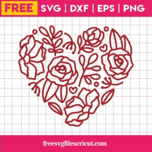 Free Floral Heart Svg
