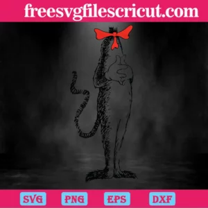 Cat Body, The Cat In The Hat, Red Bows, Dr. Seuss, Dr Seuss Gift Invert