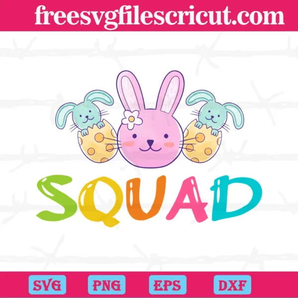 Easters Day Squad With Cutest Bunny, Easter Day Invert