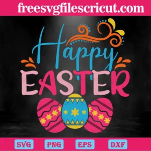 Happy Easter Day Design Printable Invert