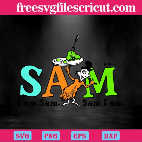I Am Sam, Green Eggs, Ham, Cat In The Hat, Dr Seuss Gifts Invert