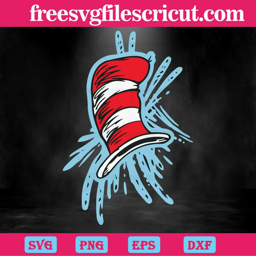 Dr Seuss Patchy Color Hat SVG, PNG, EPS, DXF