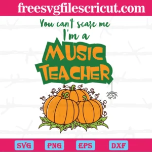 Halloween School Music Teacher Pumpkin