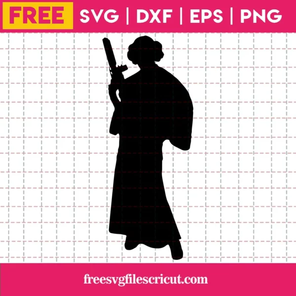 Leia Svg Free, Star Wars Svg, Princess Leia Svg, Instant Download, Silhouette Cameo