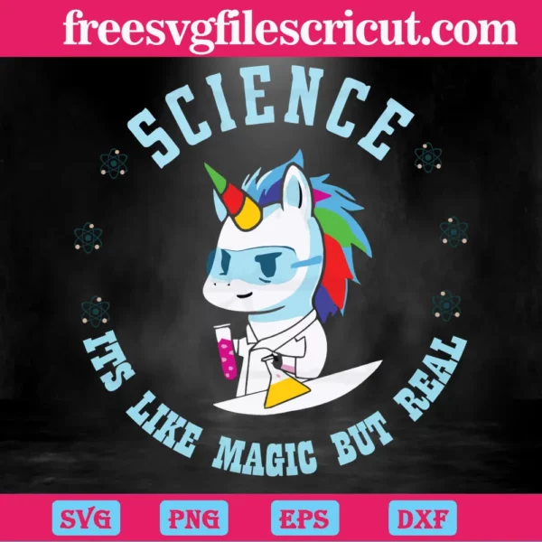 Science It'S Like Magic, But Real, Science Teacher, Science Cross Stitch