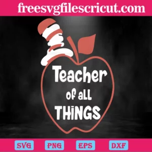 Teacher Of All Things, Dr Seuss, The Cat In The Hat, Apple