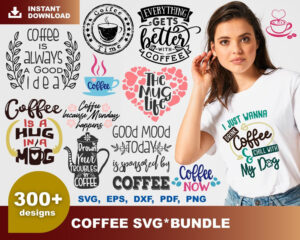 300+ Bundle Coffee Svg