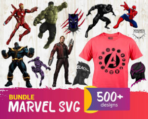 500+ Bundle Marvel Svg