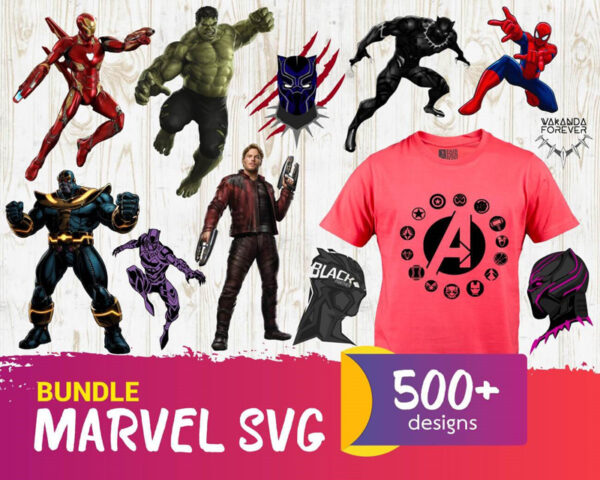 500+ Bundle Marvel Svg