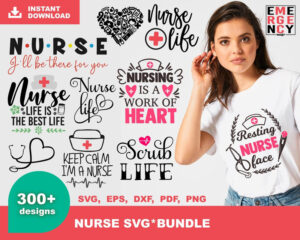 300+ Bundle Nurse Svg