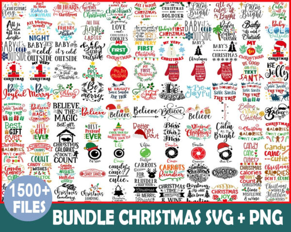 1500+ Files Bundle Christmas svg