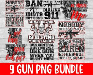 9 Gun Png BUNDLE