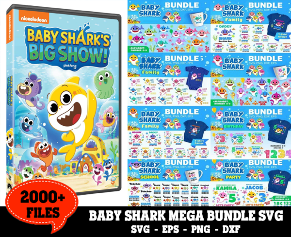 2000+ Files Baby Shark Ultimate Svg Bundle