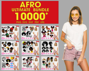 10000+ Bundle Afro Women svg