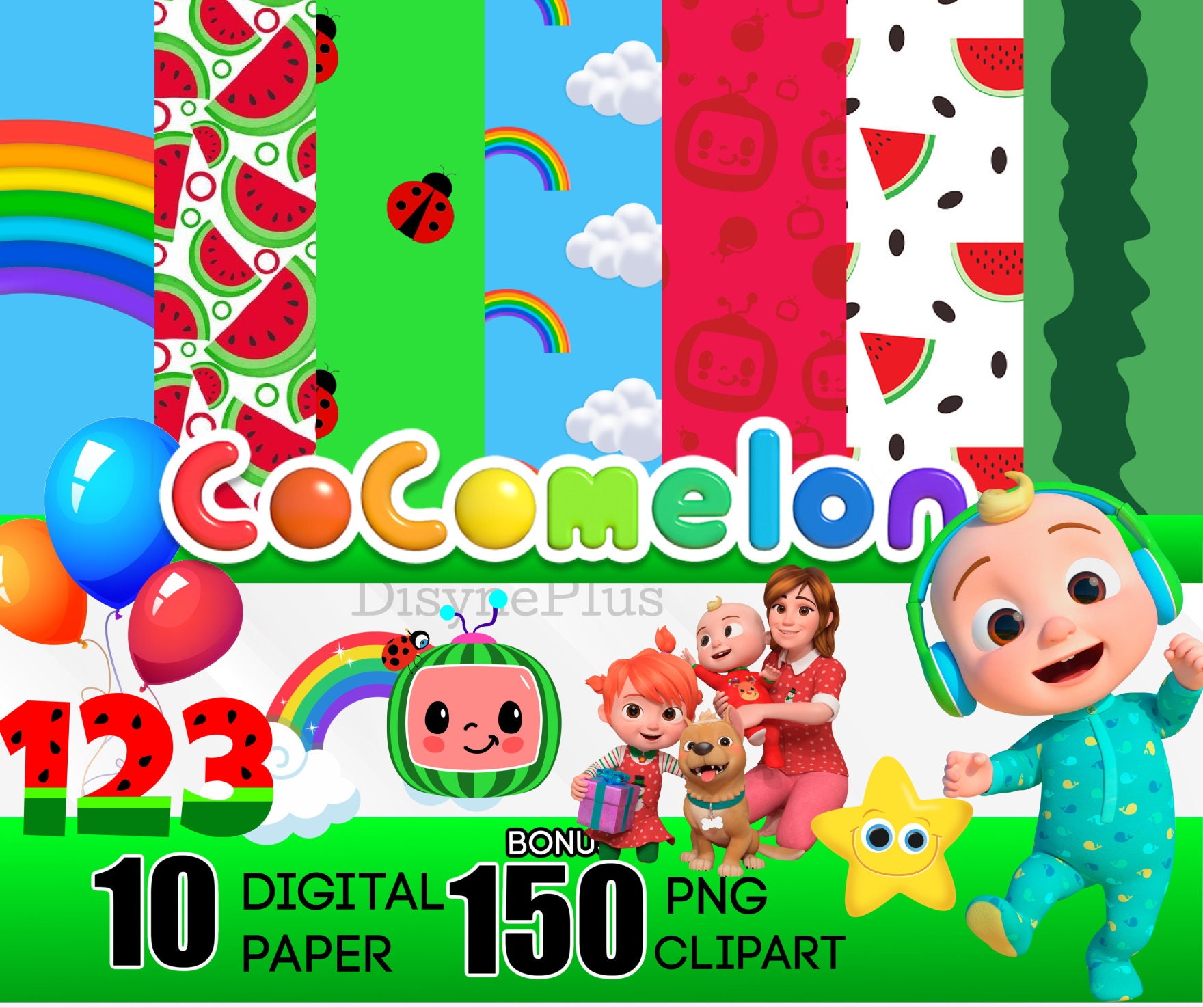 24+ Cocomelon Birthday Family Bundle Png - free svg files for cricut