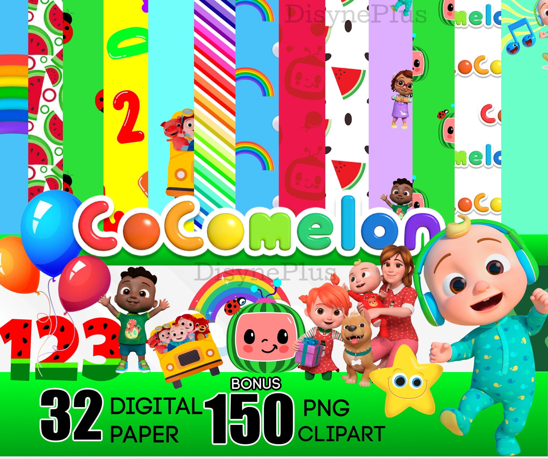 24+ Cocomelon Birthday Family Bundle Png - free svg files for cricut