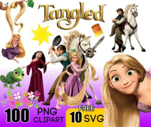 100 Disney Tangled Rapunzel png bundle