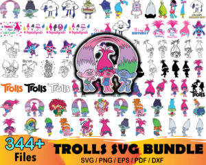 334+ Trolls Svg Bundle