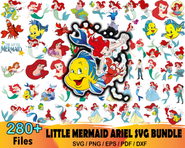 280+ Little Mermaid Ariel Svg Bundle