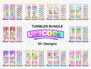 10 Design Unicorn Tumbler Bundle