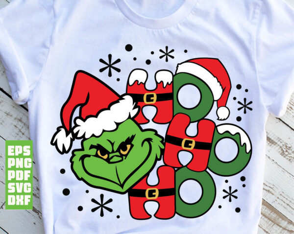 Ho Ho Ho grinch Christmas svg