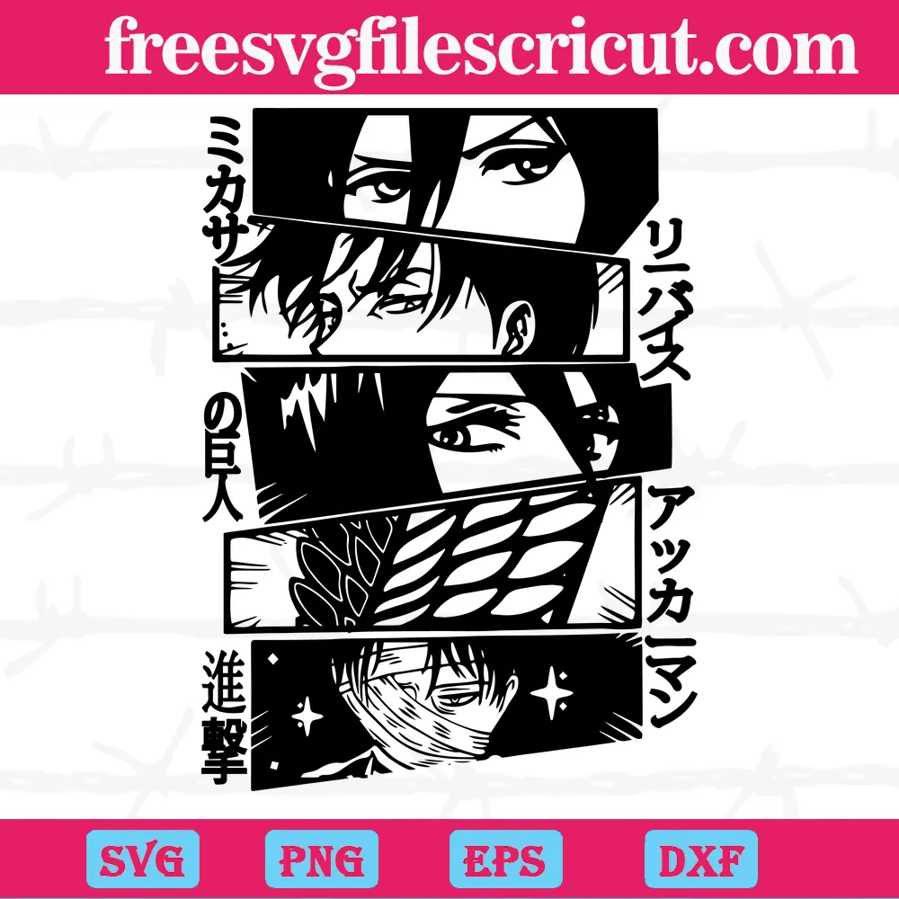 Attack On Titan Characters Svg - free svg files for cricut