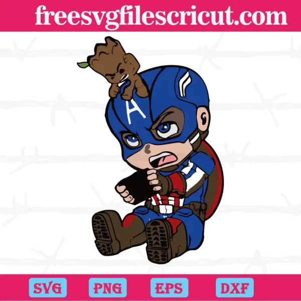 Baby Captain America Svg