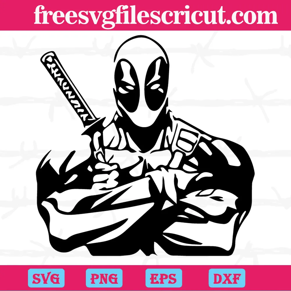 Black And White Deadpool Svg - free svg files for cricut