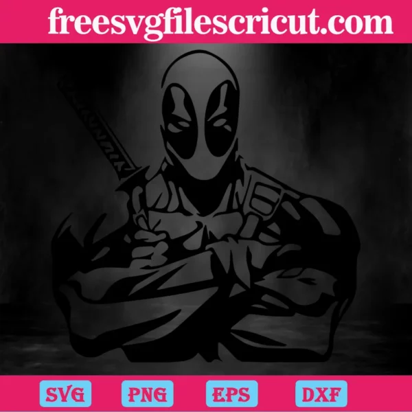 Black And White Deadpool Svg - free svg files for cricut
