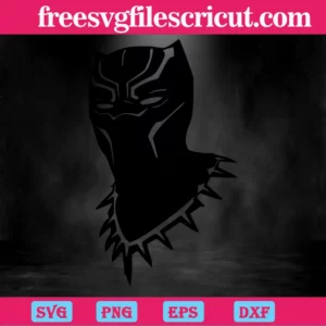 Black Panther Mask Svg Invert